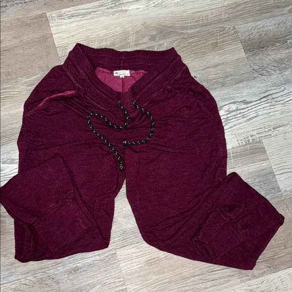 Sundry by Evereve Comfy Burgundy Jogger Pants - Picture 1 of 6